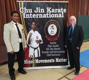 Chu Jin Karate International Founder Kaicho Elias Jacobs and Co-Founder Khyoshi Dave Millar.